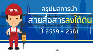 สรุปผลการนำสายสื่อสารลงใต้ดิน ปี 2559 - 2561