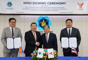 พิธีลงนามบันทึกความเข้าใจ (MOU) และประชุมหารือทวิภาคีครั้งที่ 1 ระหว่างสำนักงาน กสทช. กับหน่วยงาน The Communications Regulatory Commission of Mongolia (CRC) ณ กรุงอูลานบาตอร์ ประเทศมองโกเลีย